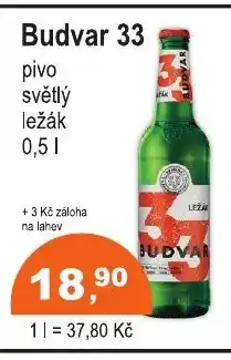 COOP DISKONT Budvar 33 nabídka