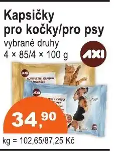 COOP DISKONT AXI Kapsičky pro kočky/pro psy nabídka