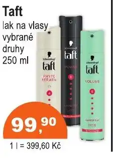 COOP DISKONT Taft lak na vlasy nabídka