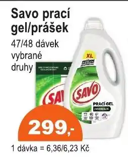 COOP DISKONT SAVO prací gel/prášek nabídka