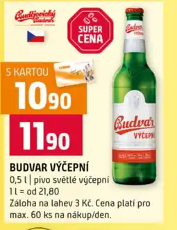 Terno Budvar výčepní nabídka