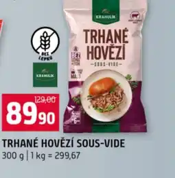 Terno KRAHULIK Trhane hovězí sous-vide nabídka