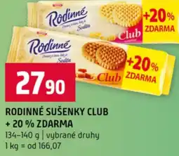 Terno Rodinné Sušenky club +20% zdarma nabídka