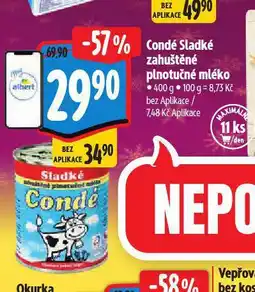 Albert Condé sldaké zahuštěné plnotučné mléko nabídka