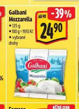 Albert Galbani mozzarella nabídka