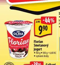 Albert Florian smetanový jogurt nabídka