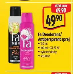 Albert Fa antiperspirant nabídka