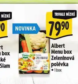 Albert Menu box zeleninová polévka nabídka