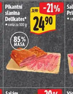 Albert Pikantní slanina delikates nabídka