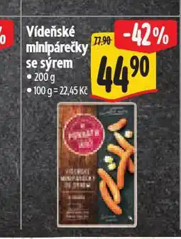 Albert Vídeňské minipárečky se sýrem nabídka