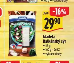 Albert Madeta balkánský sýr nabídka