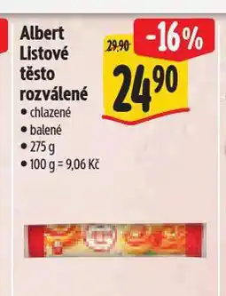 Albert Listové těsto rozválené nabídka