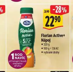 Albert Florian active+ nápoj nabídka