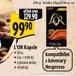 Albert L'or kávové kapsle nabídka