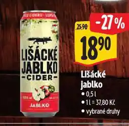 Albert Cider lišácké jablko nabídka