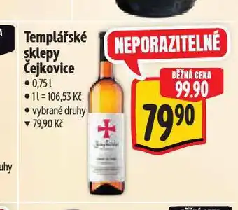 Albert Templářské sklepy čejkovice nabídka