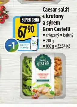 Albert Caesar salát s krutony a sýrem gran castelli nabídka