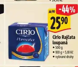 Albert Cirio rajčata loupaná nabídka