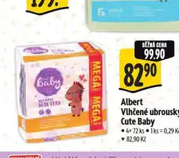 Albert Cute baby vlhčené ubrousky nabídka