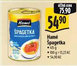 Albert Hamé špagetka nabídka