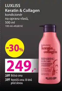Hebe LUXLISS Keratin & Collagen kondicionér na opravu vlasů nabídka