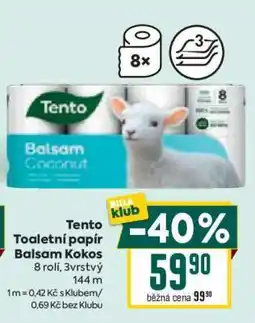 Billa Tento Toaletní papír Balsam Kokos nabídka