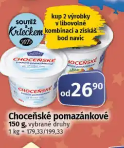 COOP TIP Choceňské pomazánkové nabídka
