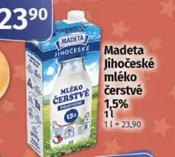 COOP TIP Madeta Jihočeské mléko čerstvé 1.5% nabídka