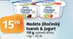 COOP TIP Madeta Jihočeský tvaroh & jogurt nabídka