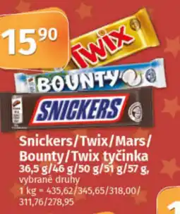 COOP TIP Snickers/Twix/Mars/ Bounty/Twix tyčinka nabídka