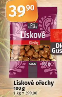 COOP TIP Dle Gusta Lískové ořechy nabídka