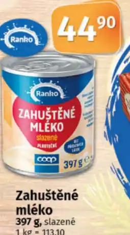COOP TIP Dle Gusta Zahuštěné mléko nabídka