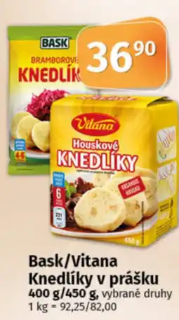 COOP TIP Bask/Vitana Knedlíky v prášku nabídka