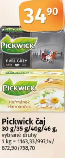 COOP TIP Pickwick čaj nabídka
