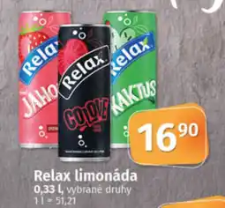 COOP TIP Relax limonáda nabídka