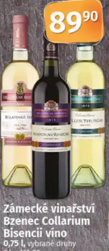 COOP TIP Zámecké vinařství Bzenec Collarium Bisencii vino nabídka