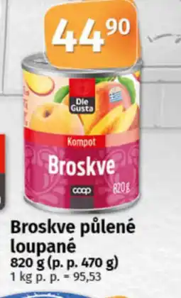 COOP TIP Dle Gusta Broskve půlené loupané nabídka