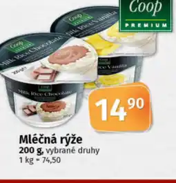 COOP TIP Mléčná rýže nabídka