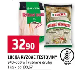 Terno Lucka rýžové těstoviny nabídka