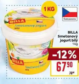 Billa BILLA Smetanový jogurt bílý 1kg nabídka