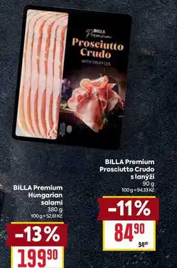 Billa BILLA Premium Prosciutto Crudo s lanýži 90g nabídka