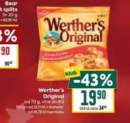 Billa Werther's Original od 70 g nabídka