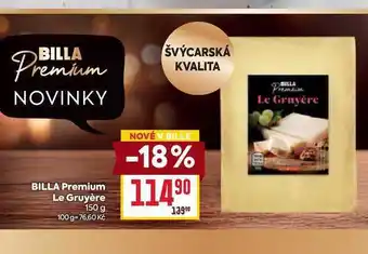 Billa BILLA Premium Le Gruyère 150 g nabídka