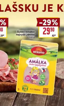 Billa Šunka Amálka nejvyšší jakosti 100 g nabídka