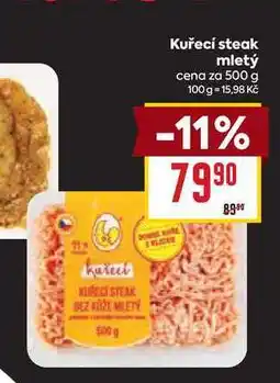 Billa Kuřecí steak mletý cena za 500 g nabídka