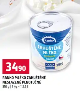 Terno Ranko mléko zahuštěné neslazené plnotučné nabídka