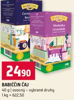 Terno Babiččin čaj nabídka