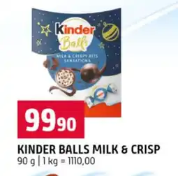 Terno Kinder balls milk & crisp nabídka