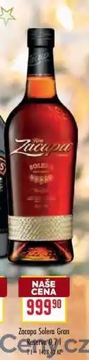 Billa Zacapa Solera Gran Reserva 0,7l nabídka