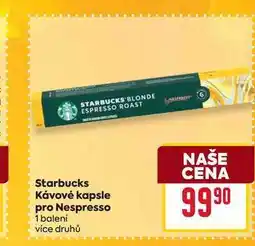 Billa Starbucks Kávové kapsle pro Nespresso 1 balení nabídka